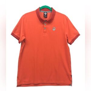 Outdoor Afro x REI Coop Men’s M Polo Shirt Orange Logo Embroidered Short Sleeve.